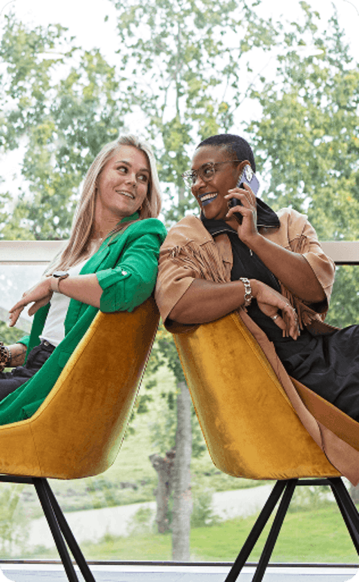 Twee collega's in gesprek