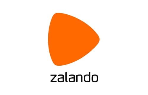 Cadeaukaart van Zalando met het oranje logo op een witte achtergrond