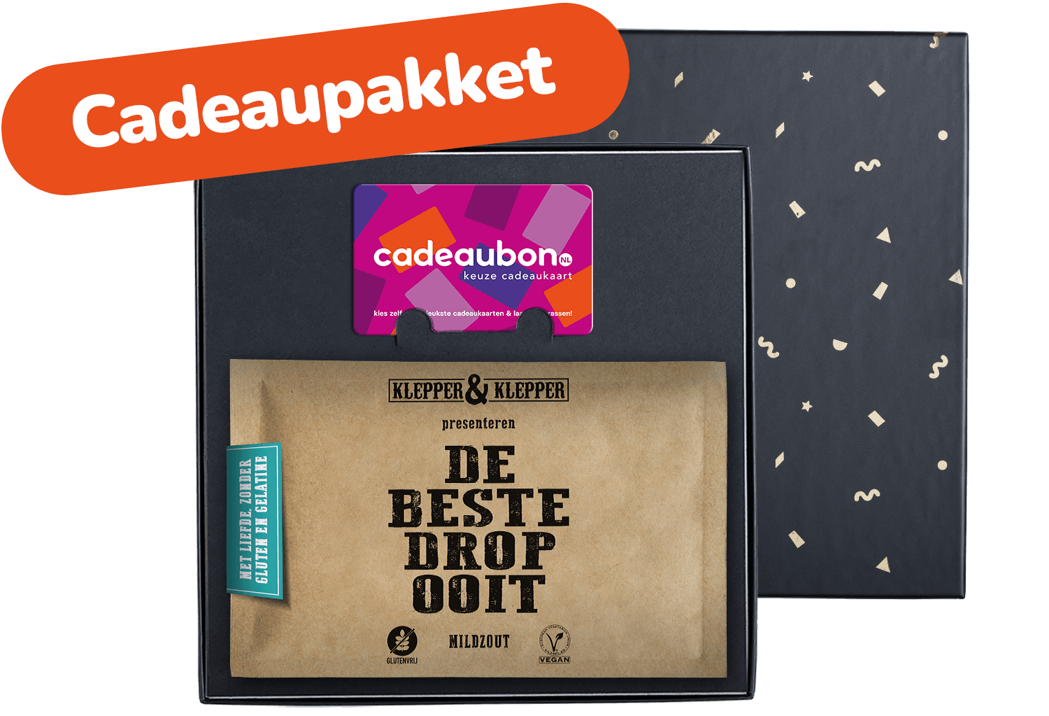 Cadeaupakket Klepper drop mildzout met keuze cadeaukaart