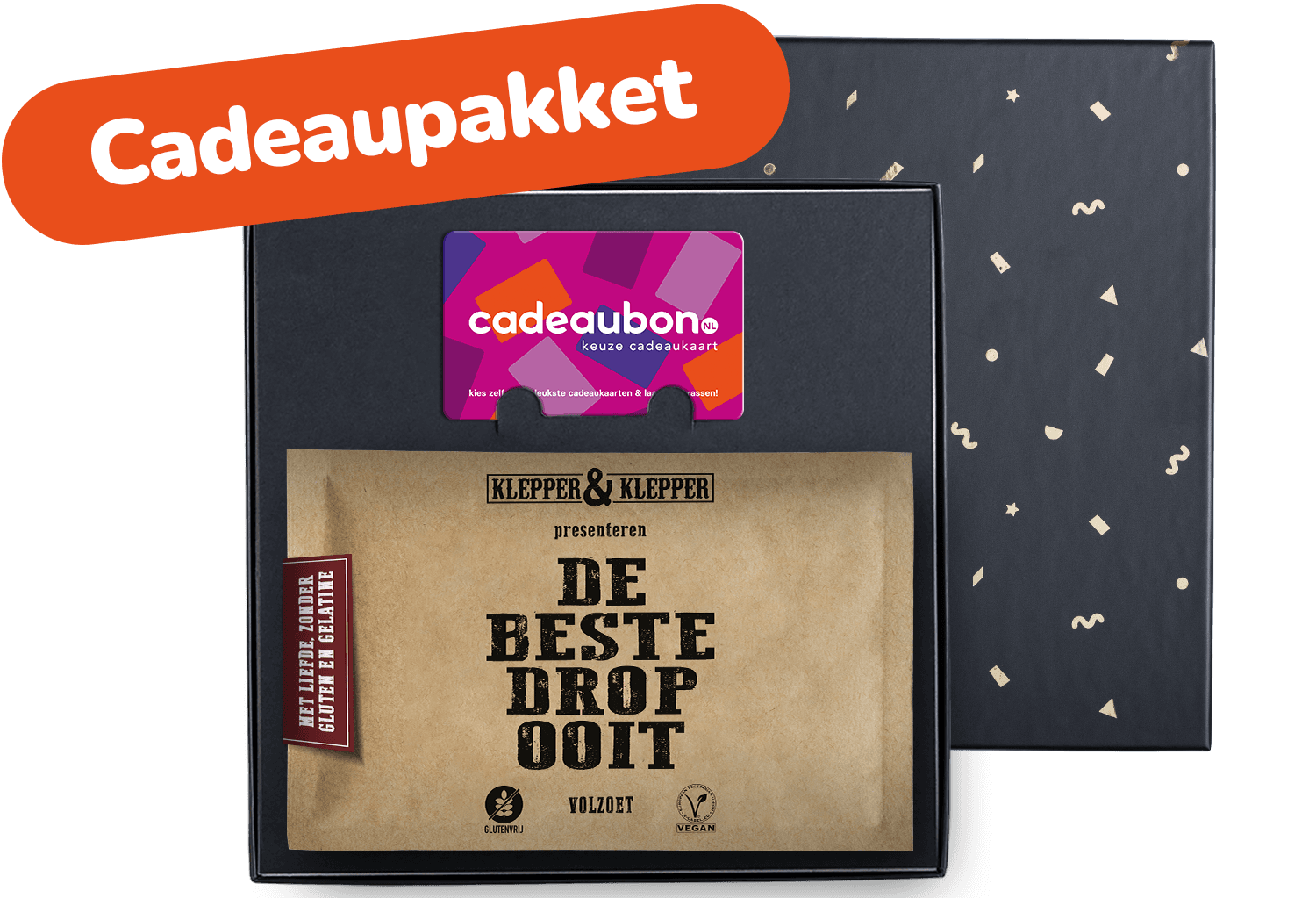 Cadeaupakket Klepper drop volzoet met keuze cadeaukaart